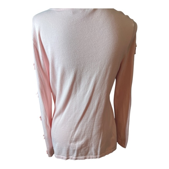 Lilly Pulitzer Women's Paradise Pink Long Sleeve Bow Sweater Size Large - Picture 3 of 4